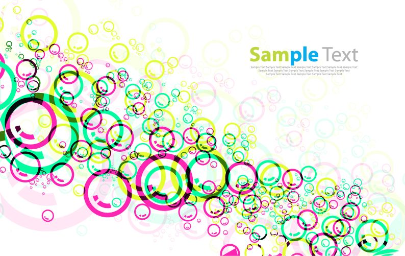 free vector Colorful Circles Vector Background